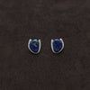 OLIO E ACETO Sterling Silver Lapis Lazuli/Red Snakeskin Jade Petal Earrings OLIO-OA13E12-LY Blue (OA13E11)
